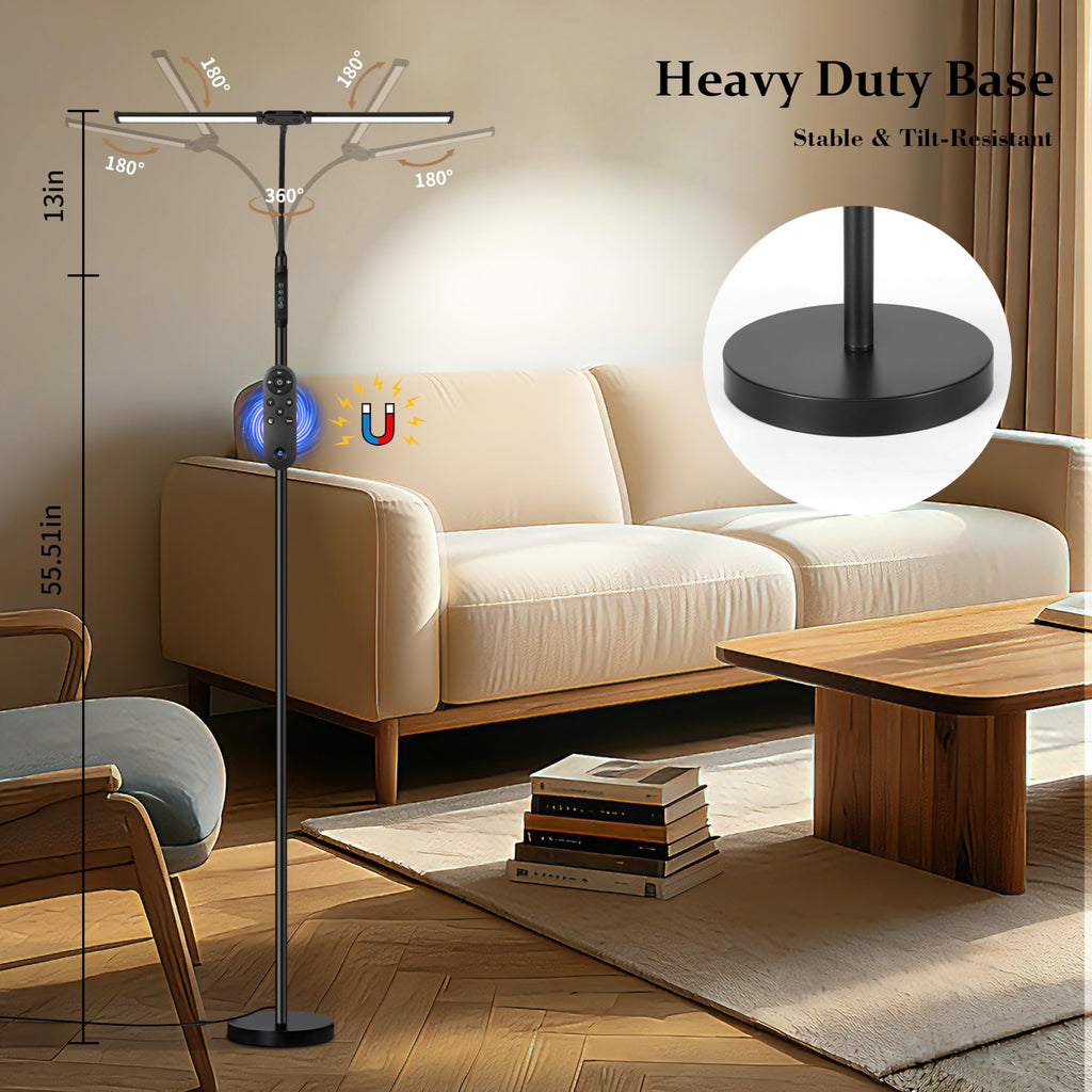 Indoor Floor Lamp for Eye Protection, and Brightness Adjustable, Remote Control and Touch Control