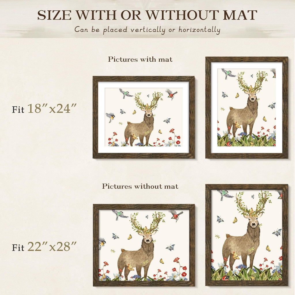 22x28 Rustic Brown Poster Frame, Picture Frame for Wall, 3 Pack