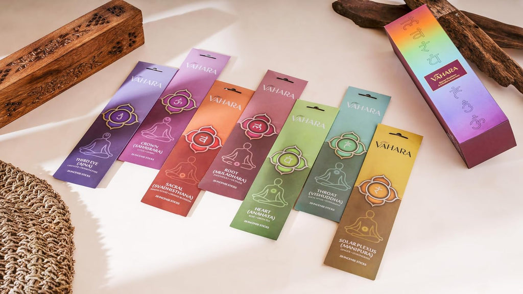 Incense Sticks Variety Pack Natural Masala Incense Sticks, 7 Chakra Sandalwood Incense for Meditation, Yoga &