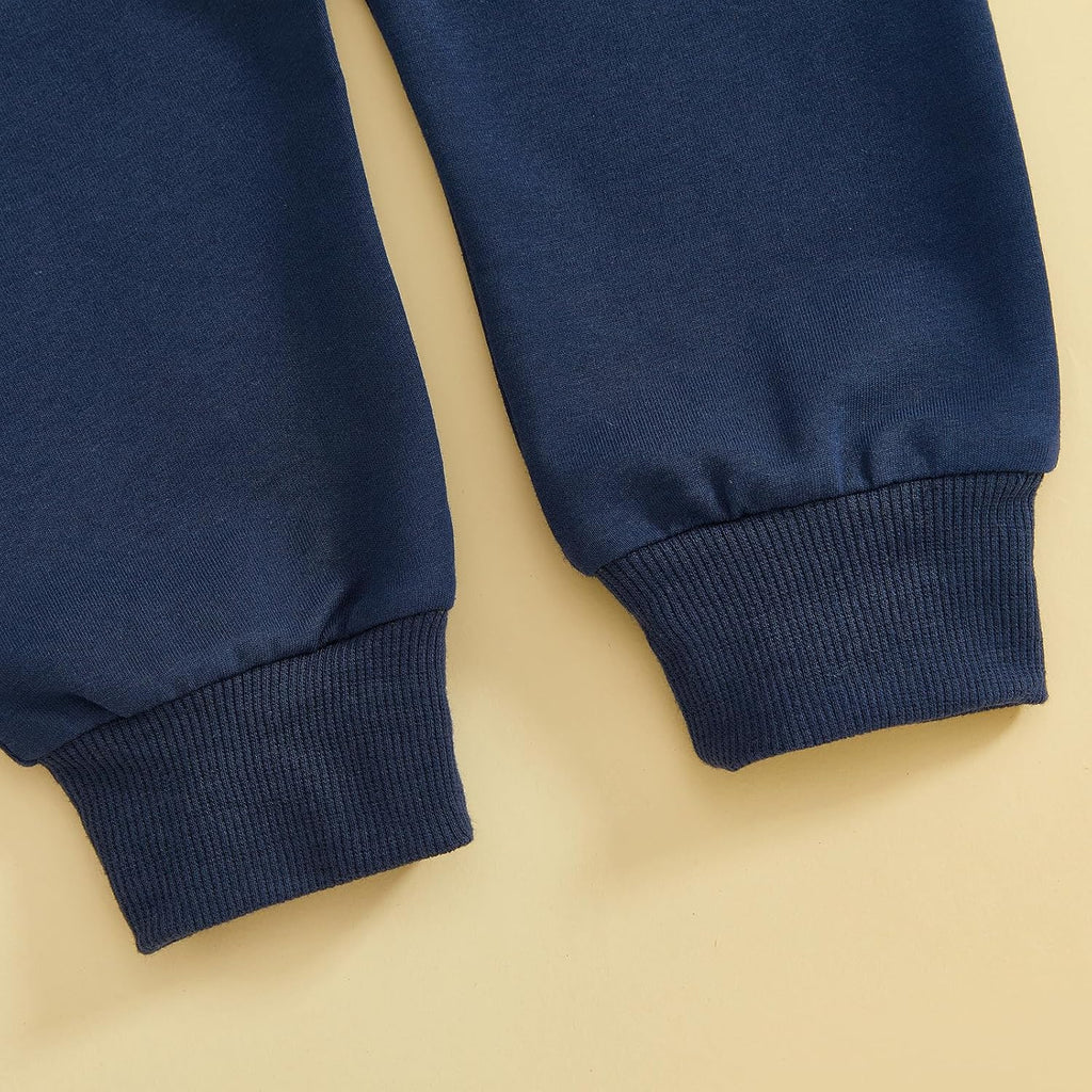Toddler Baby Boy Clothes Embroidery Trucks Sweatshirt Pants Set