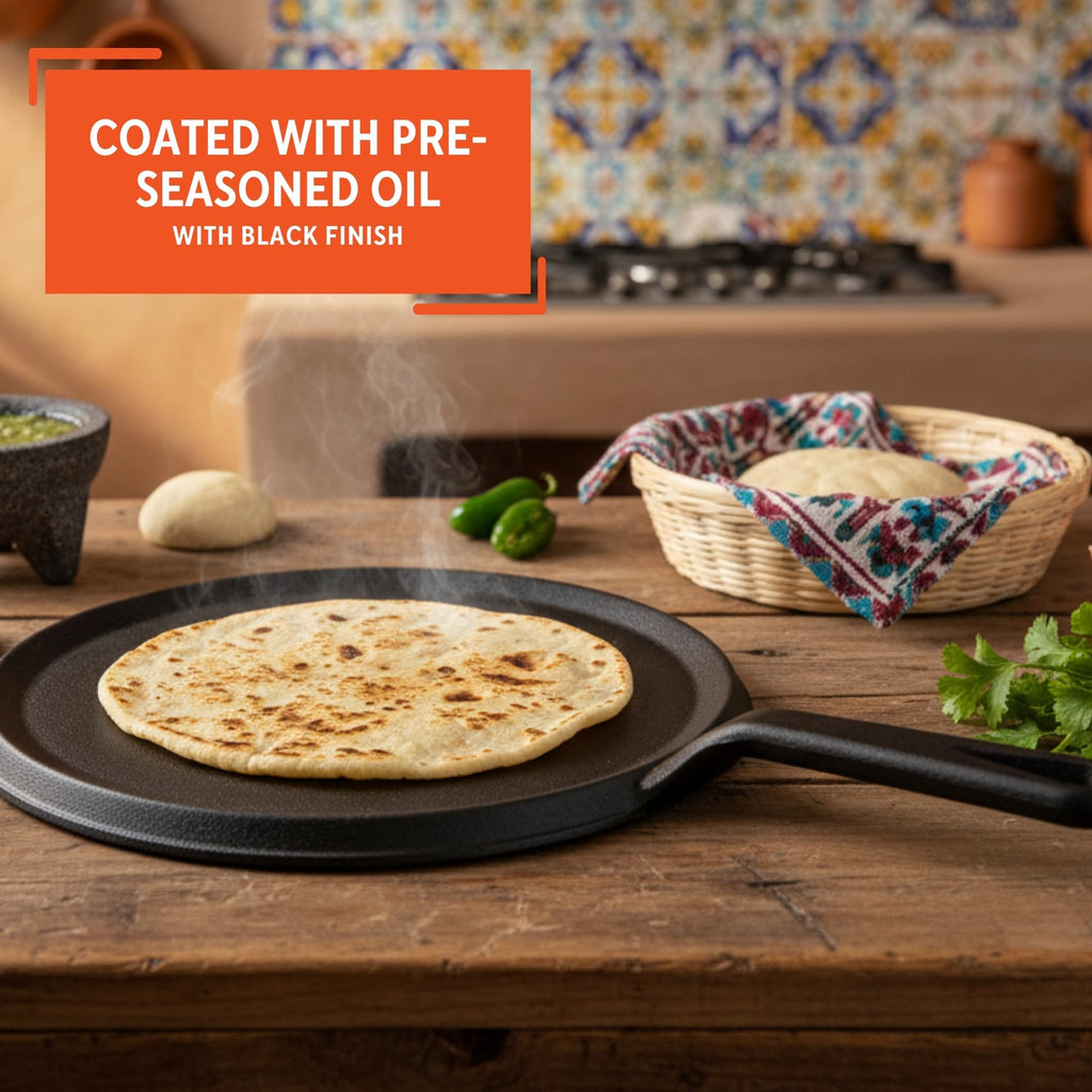 9.5 Inch Cast Iron Preseasoned Comal