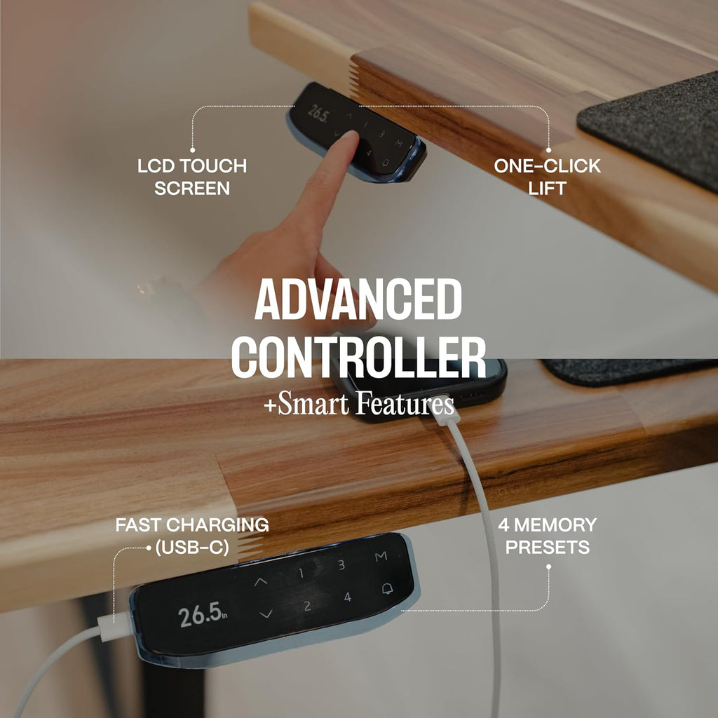 Dual Motor Standing Desk Frame - Heavy Duty, Powerful, 3 Stages Electric Height Adjustable Stand Up Desk Frame for
