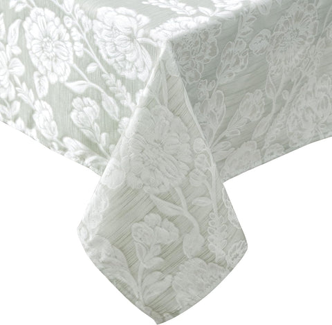 Annaleigh Tablecloth Jacquard Fabric, Wrinkle Resistant for Dining, Holiday, Party, Wedding or Banqu