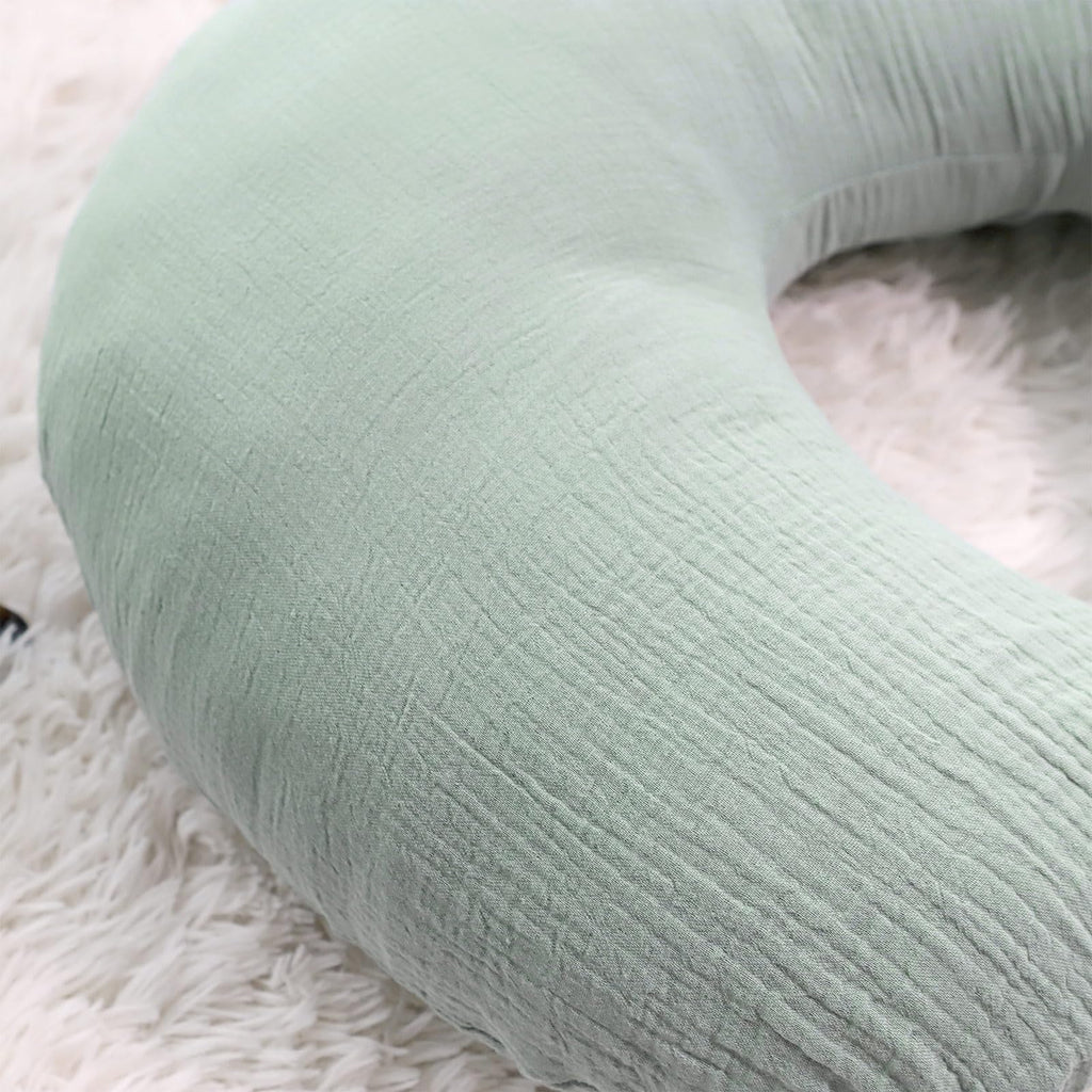 Muslin Nursing Pillow Cover 2 Pack, Removable Nursing Cover for Breastfeeding Pillows, Ultra Soft Comfortable