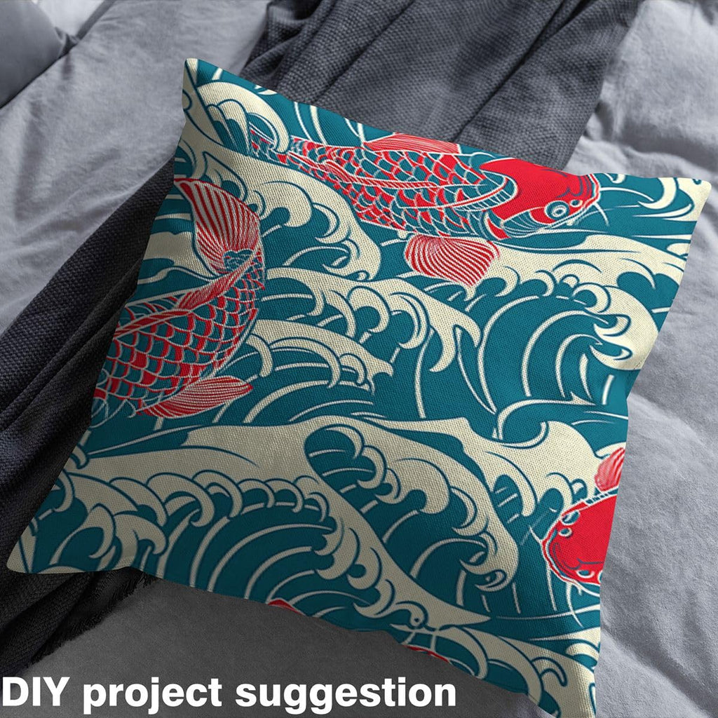 Koi Fish Upholstery Fabric Soft 3 Yards