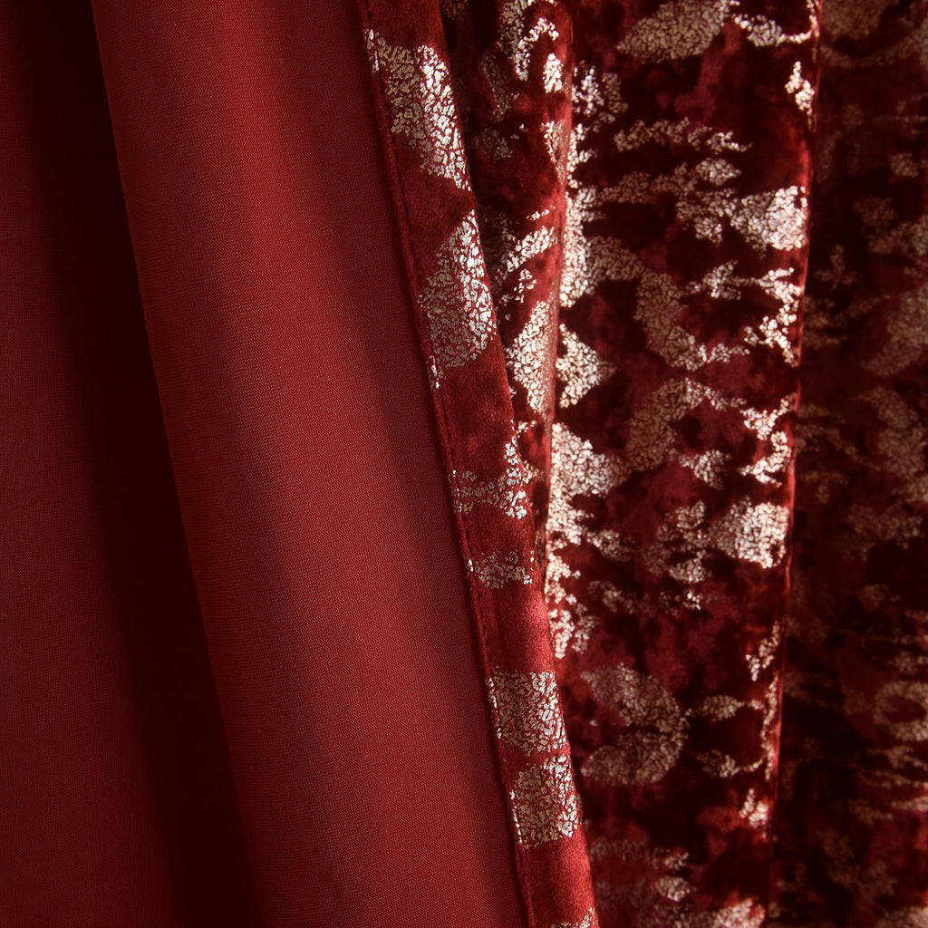 Luxury Velvet Gold Foil Print Navy Shiny Curtains 96 inches Long Back Tab Thick Thermal Insulated Window Drapes , W52