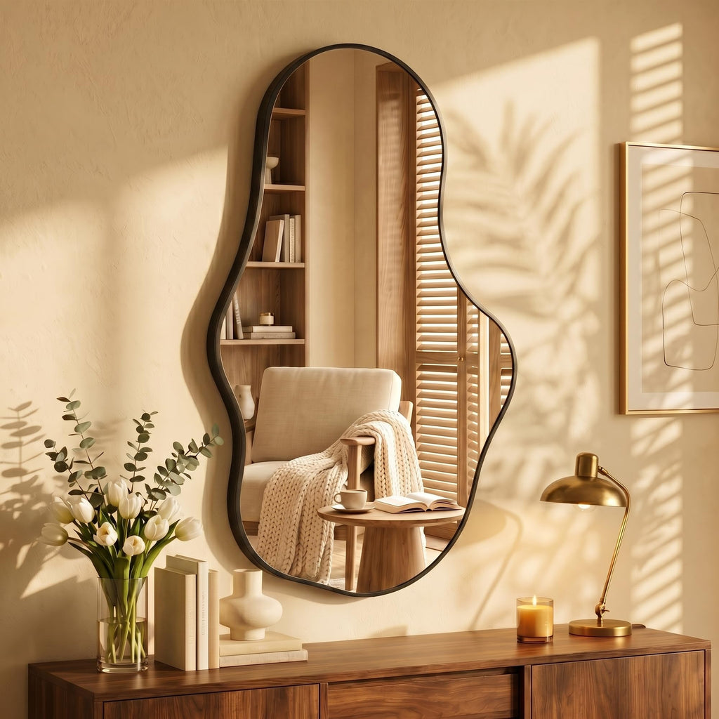Bathroom Mirror for Over Sink-Black Room Decor Wall Mirror 22"x 36"