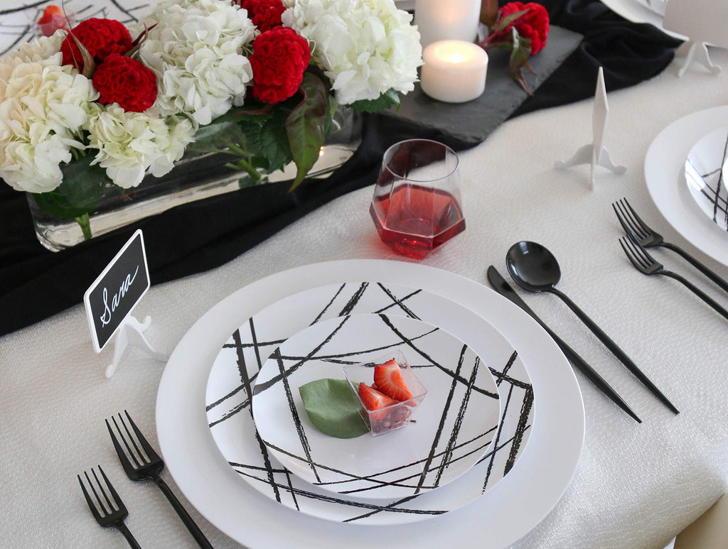 Novelty Modern Flatware Cutlery Combo Set (Black, 80)