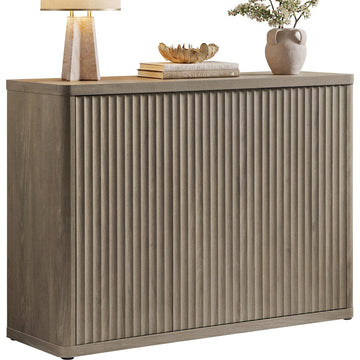 Buffet Cabinet with Storage Sideboard with 3 Doors Modern 46.6" W Credenza Fluted Buffet Table Media Console Cabinet