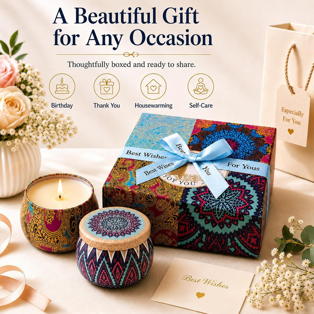 Scented Candles Gift Set for Women, 4 Pack Soy Wax Candles Scented - Set of 4