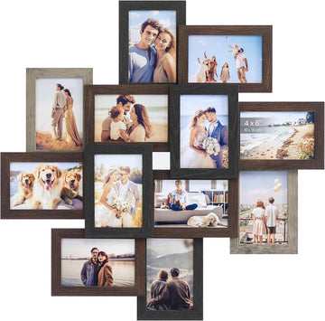 12-Pack 4 x 6 Collage Picture Frames with Glass Front - Set of 12