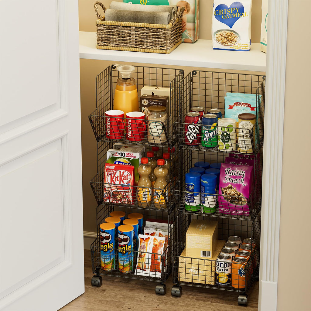 3 Tier Rolling Toy Organizer Cart with Wheels for Toy Storage