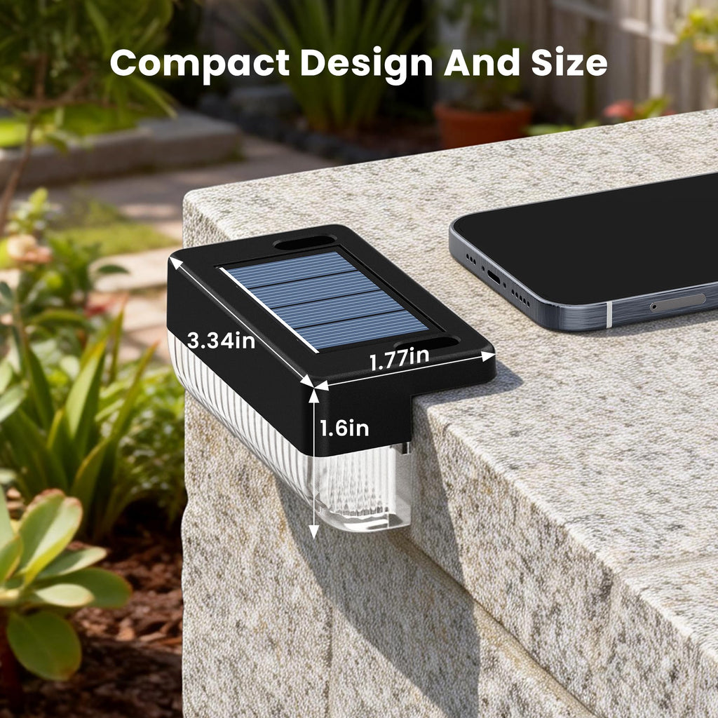 Solar Deck Lights Outdoor, Solar Step Lights Waterproof, 24 Pack Warm White