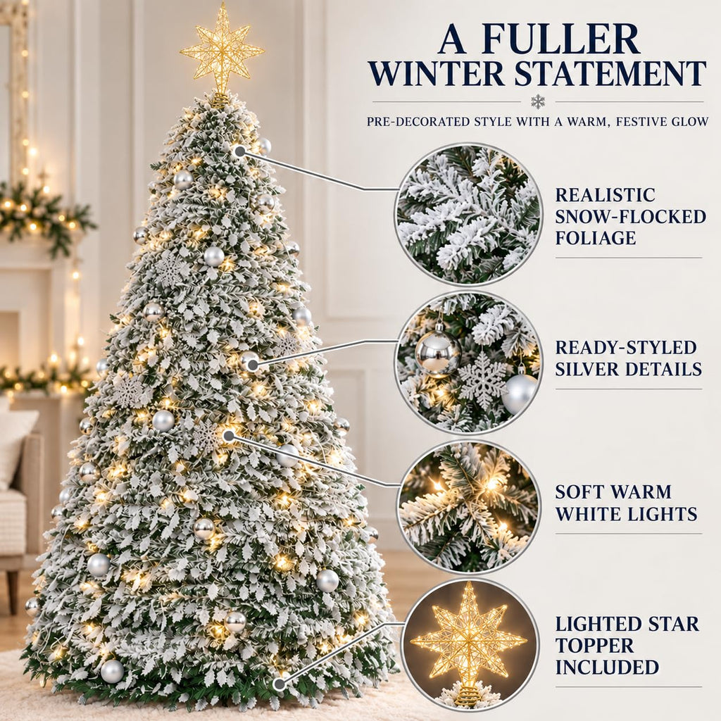 7.5FT Collapsible with Twinkle Lights, Pop Up Xmas Tree