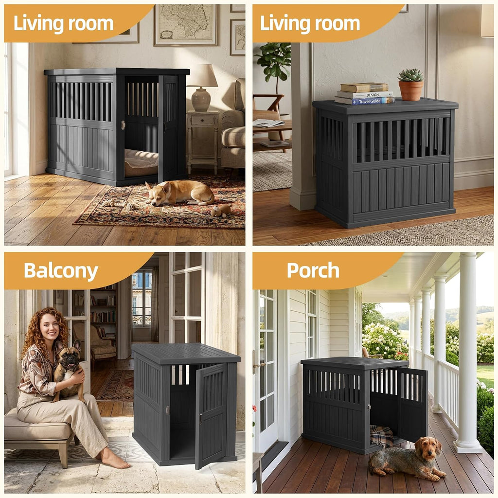 Small Dog Crate Furniture, Black