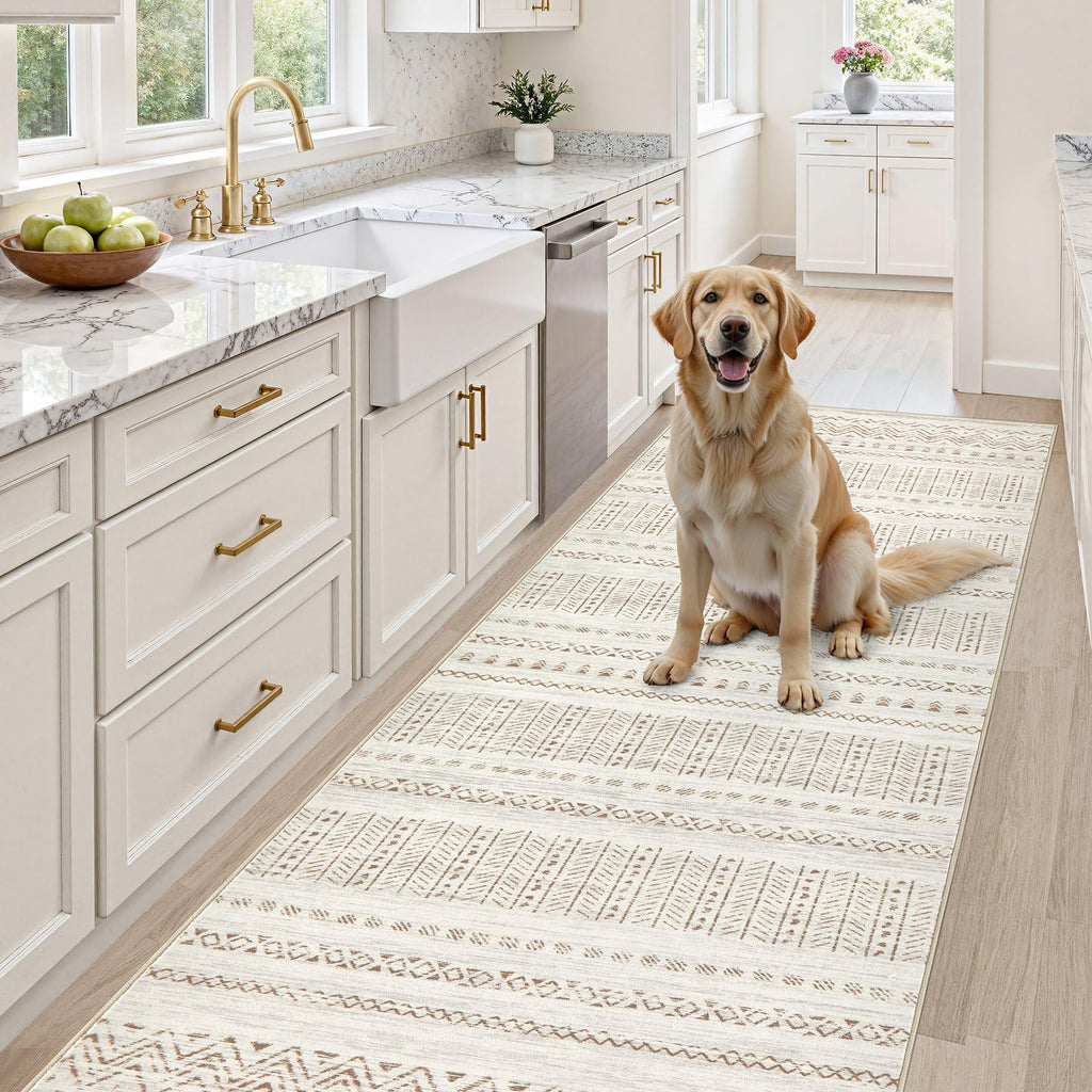 Hallway 3x8 Runner Rugs Washable Boho Moroccan Soft Rug