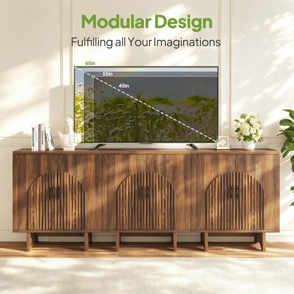 Sideboard Buffet Cabinet With Storage, Accent Cabinet, Walnut