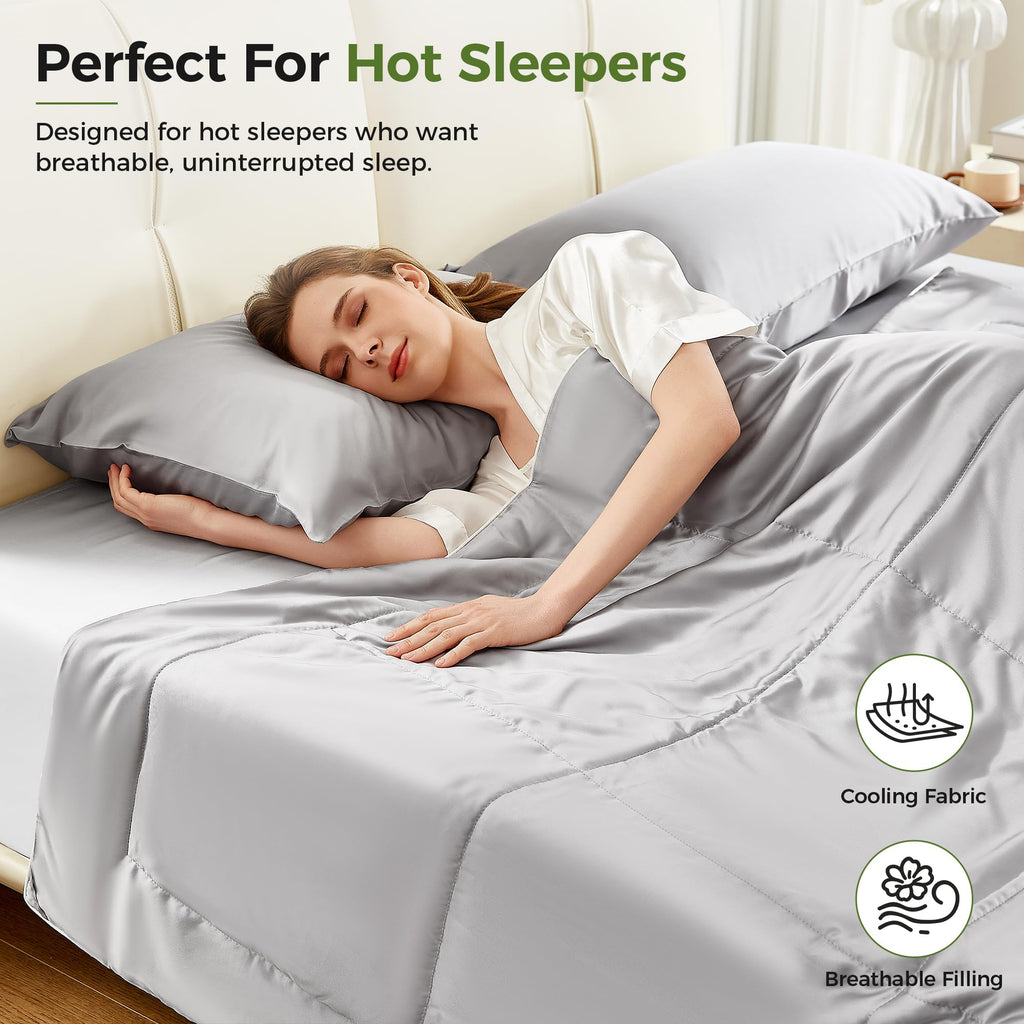 Cooling Bed Comforter Duvet Insert Cal King Size, Lightweight 100% Viscose Derived from Bamboo Shell & Fill