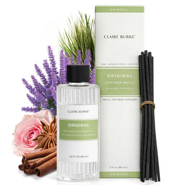 Reed Diffuser Oil Refill, Original, with 12 Reeds, 3 fl oz