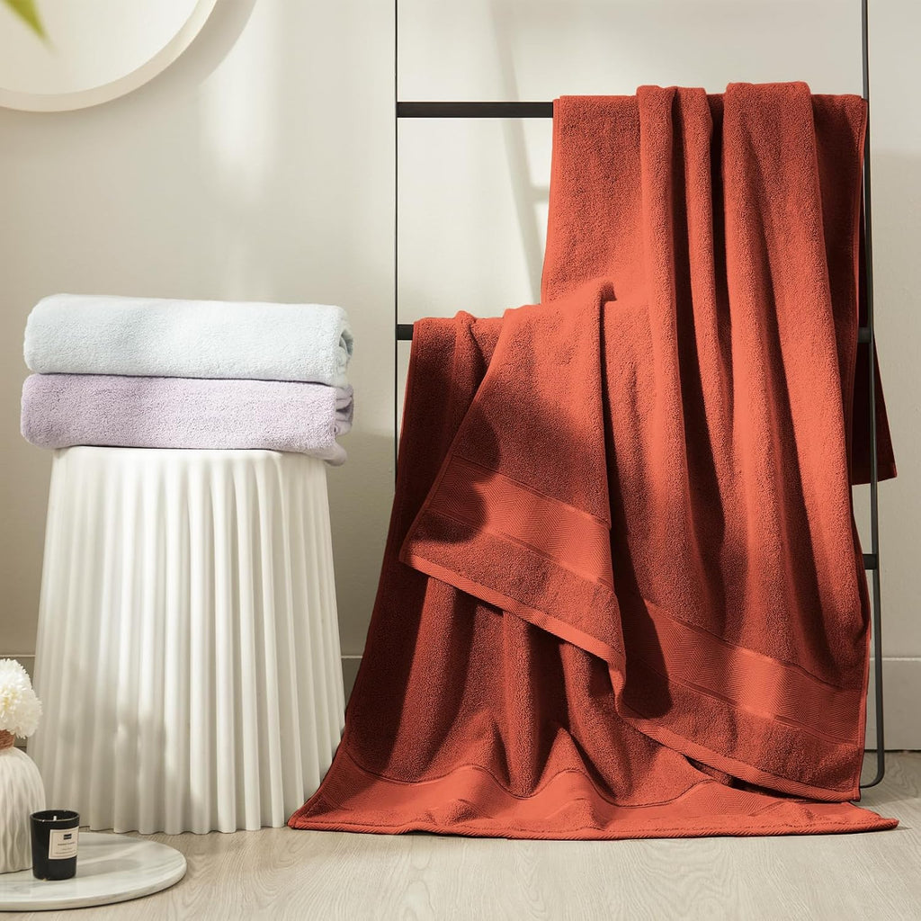 Bath Towels Set 6 Piece, 100% Turkish Cotton Luxury Towels | 650GSM Super Soft Highly Absorbent and Quick Dry Durable