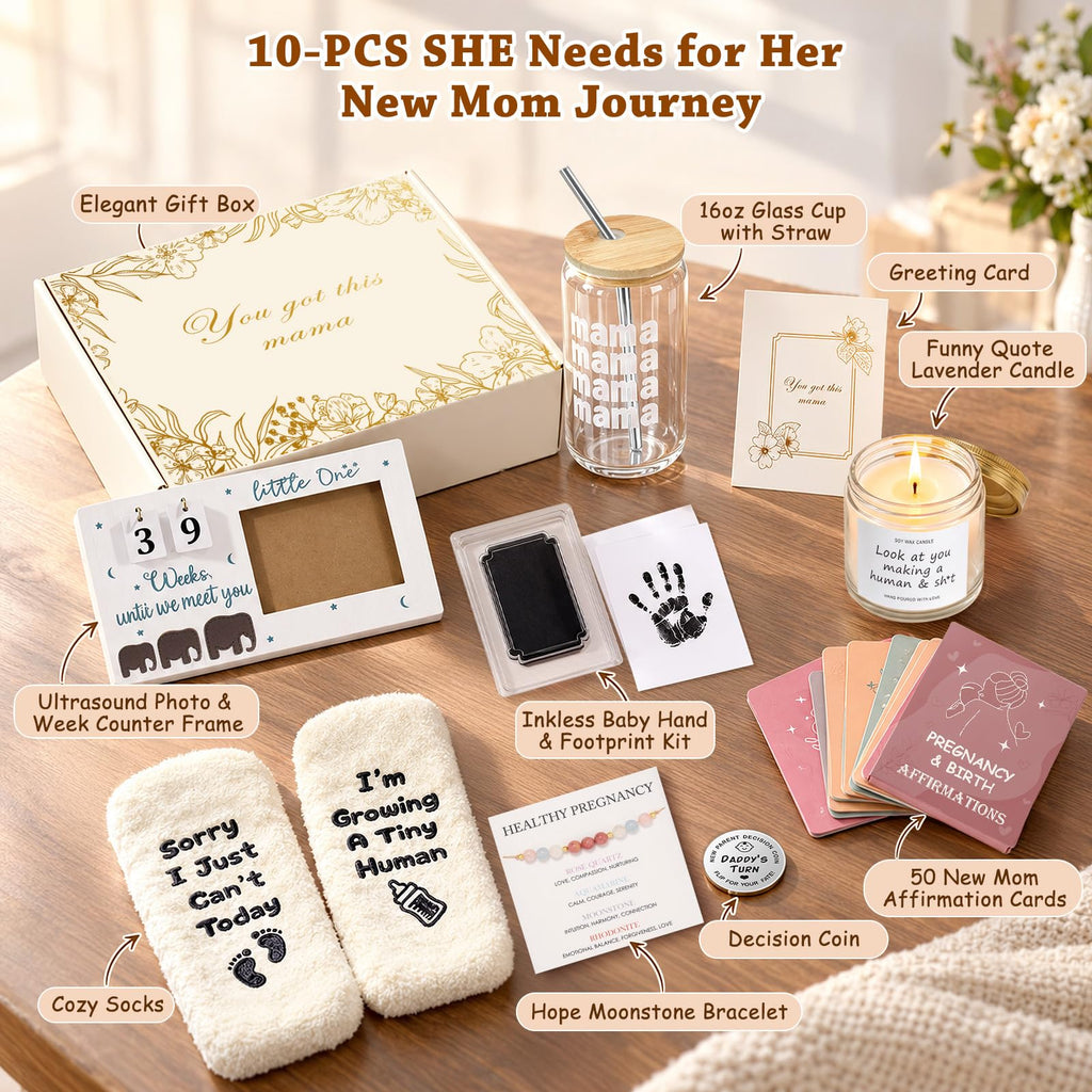 Mom Gifts Basket: Expecting Care & Funny Pregnancy Package