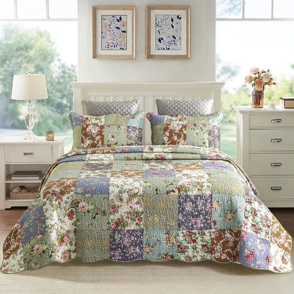 Quilt Patchwork Bedspread Set
