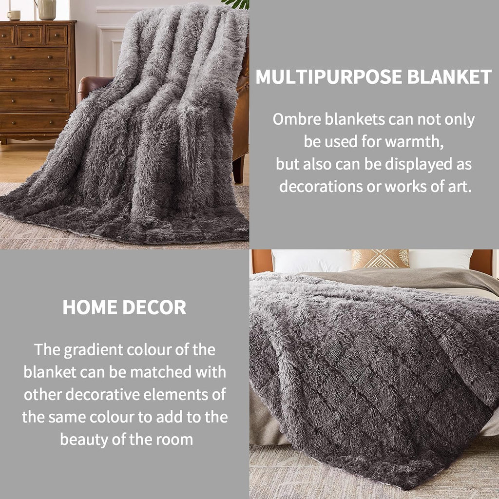 Weighted Blanket for Adults (15 lbs, 60" x 80", Smoke Gray) Heavy Blanket for Sleeping Perfect for 140-160 lbs, Queen