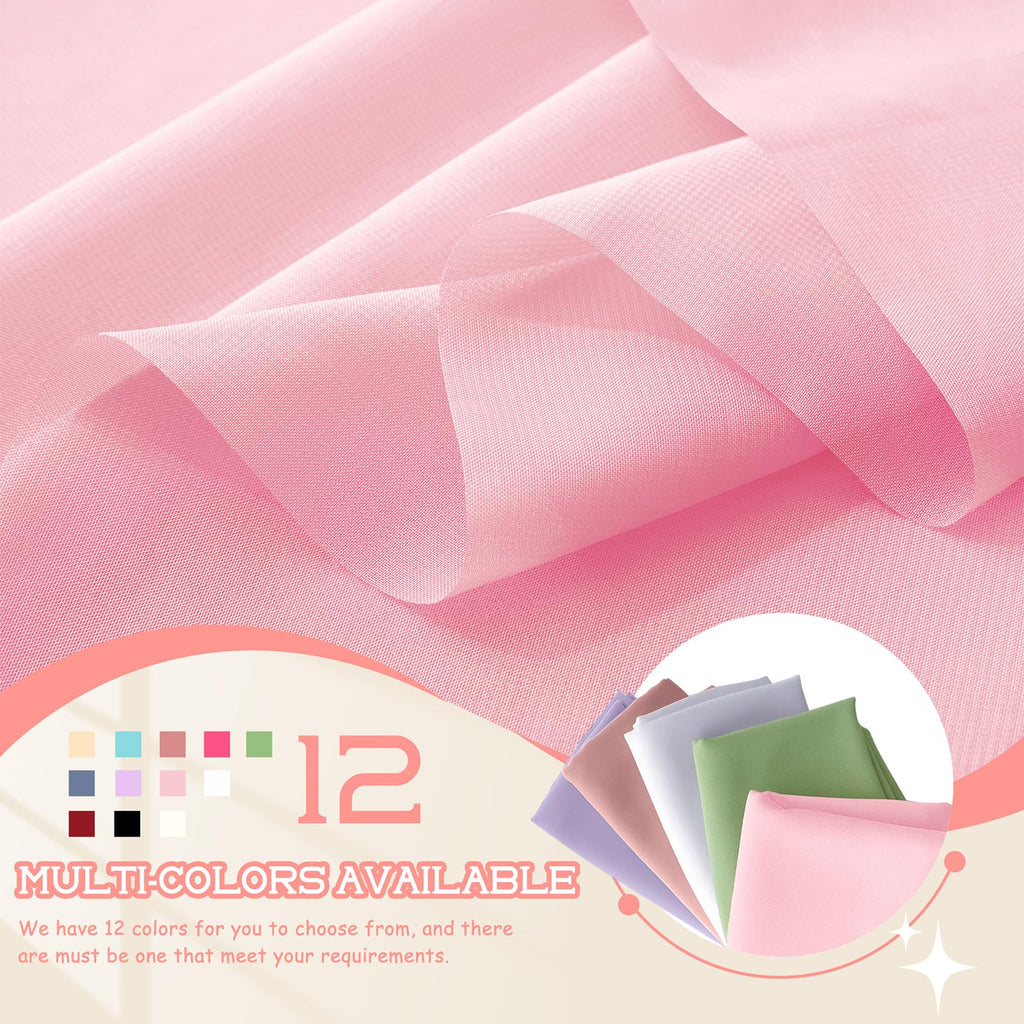Light Pink Chiffon Fabric by The Yard, 3 Yards, 60 Inch