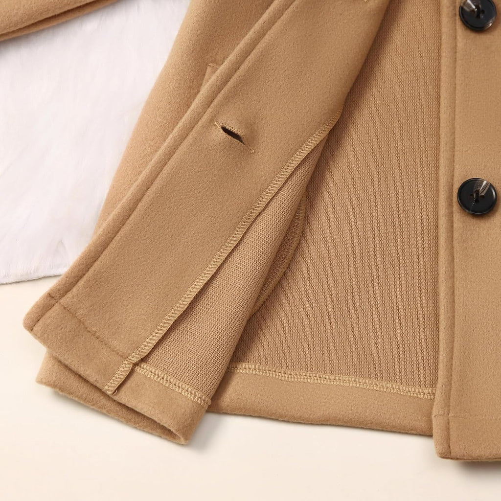 Baby Boy Girl Coat Toddler Pea Coat Fall Winter Jacket Outerwear for Baby Buttons Coat Clothes