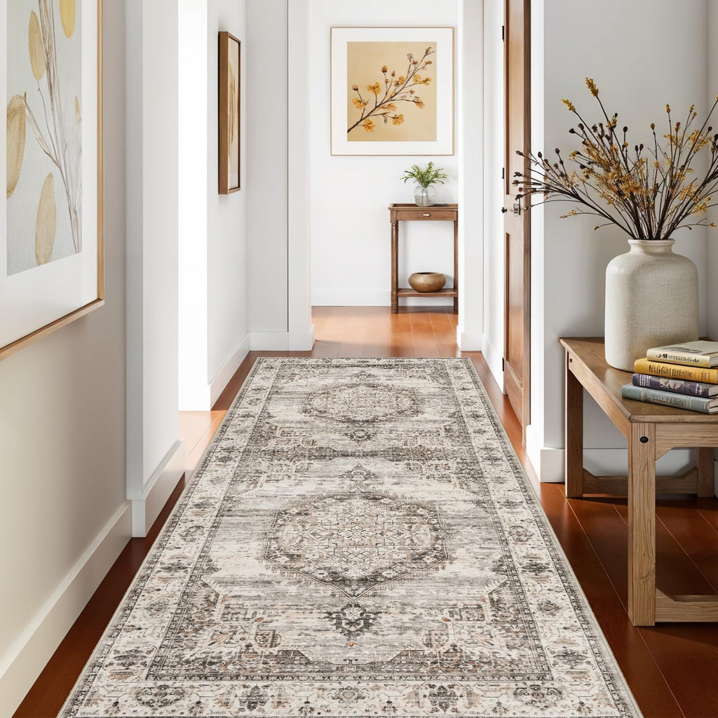 Washable Hallway Runner Rugs : Soft Ultra Thin Low Pile Carpet Machine Washable Indoor Lightweight Rug Runner Anti
