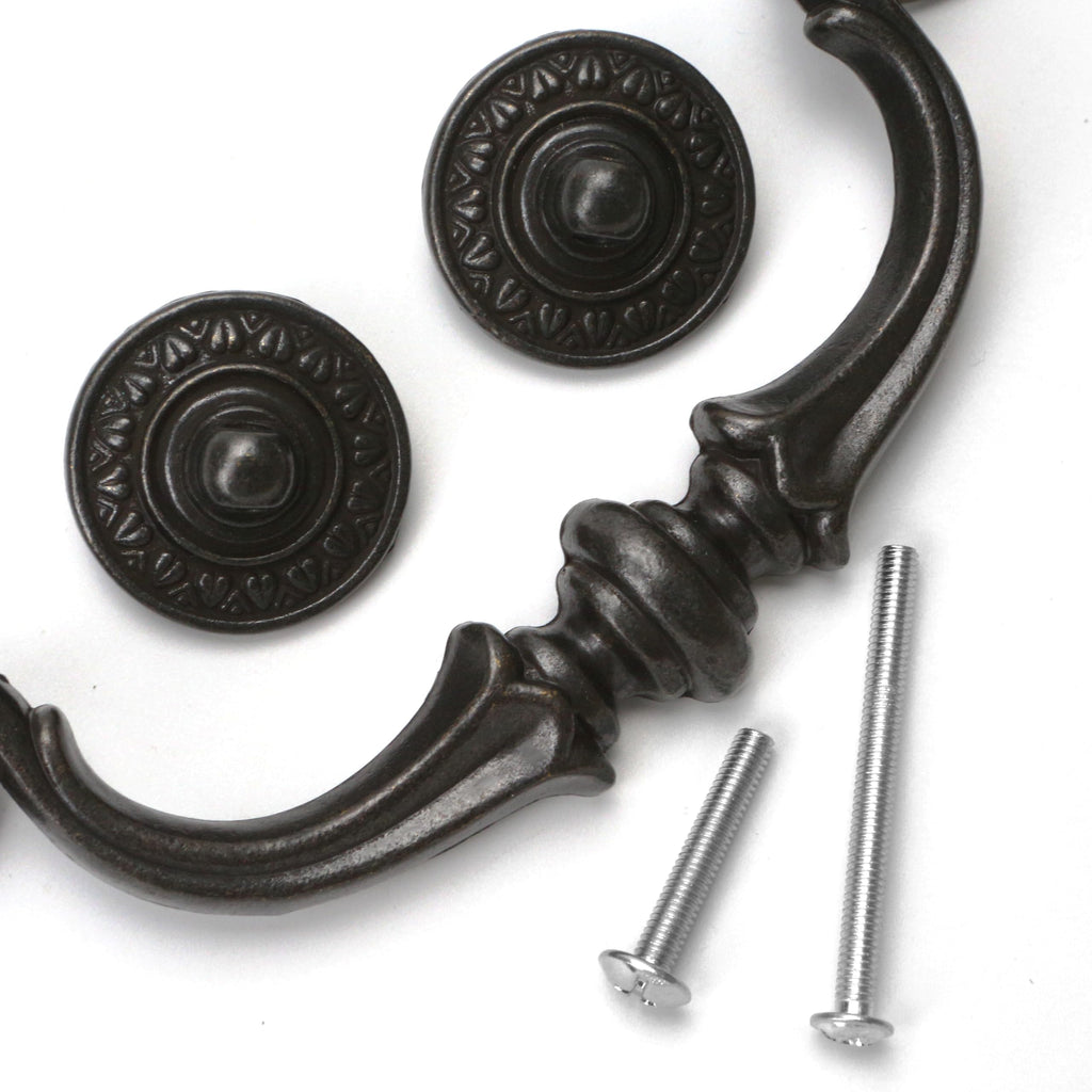 5.5 5 1/2 C-C Inch Drawer Pulls, 2 Pack 140mm Hole Centers Vintage Style Large Drop Bail Handles for Dresser