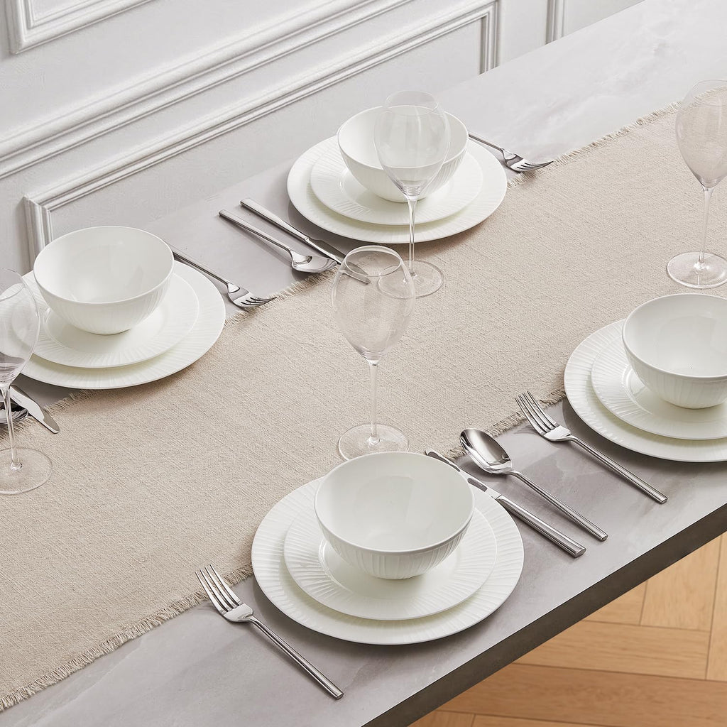 Frayed Edge Table Runner - Natural