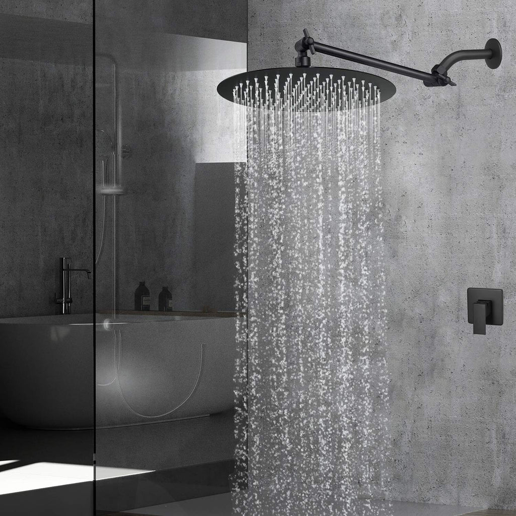 Rain Shower Head, High Pressure High Flow All Metal Rainfall Shower Head, Ultra-Thin Design-Pressure Boosting