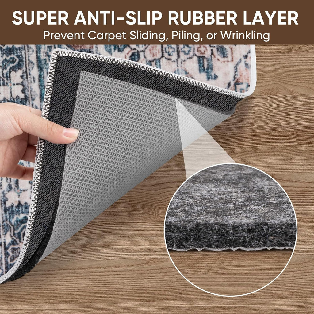 Felt Non Slip Rug Pads, Extra Large 1/8" Thick Felt and Rubber Backing, Shock Absorbing Carpet Pad for All Carpets