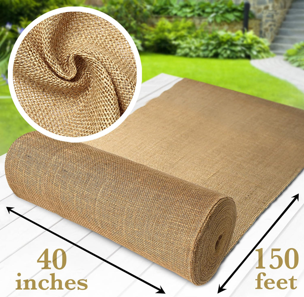 40 x 150 ft Multipurpose Gardening Burlap Fabric Roll