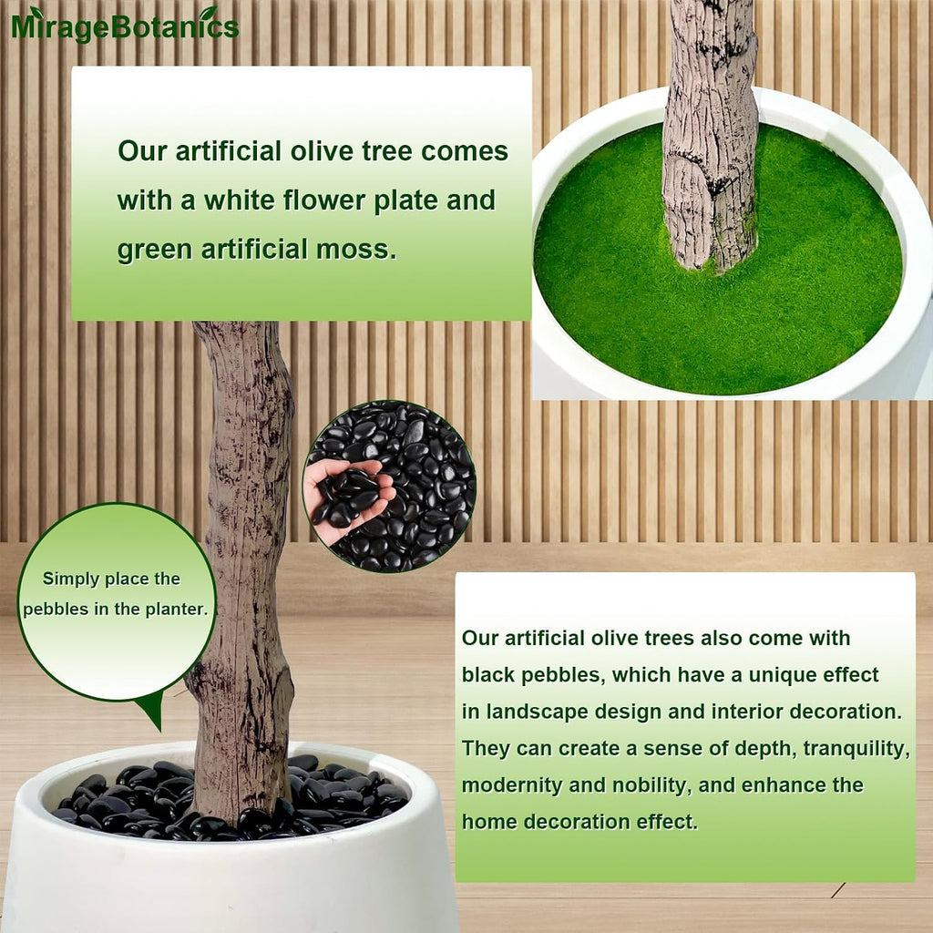 Artificial Olive Trees Indoor,Faux Olive Tree with White Planter Pot,Artificial Plants Lifelike Fruits MeetingRoom
