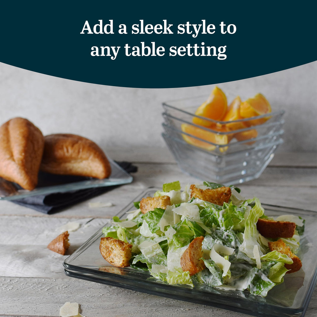 Tempo 12 Piece Glass Dinnerware Set, Service for 4