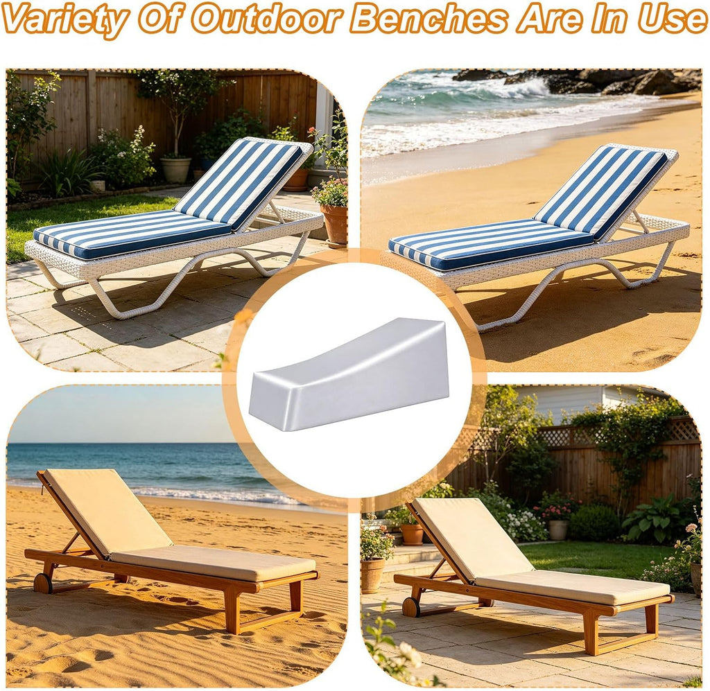 Patio Chaise Lounge Cover Waterproof Heavy Duty 420D Oxford Fabric, 78"L x 34"W x 32"H Outdoor Lounge Chair Cover