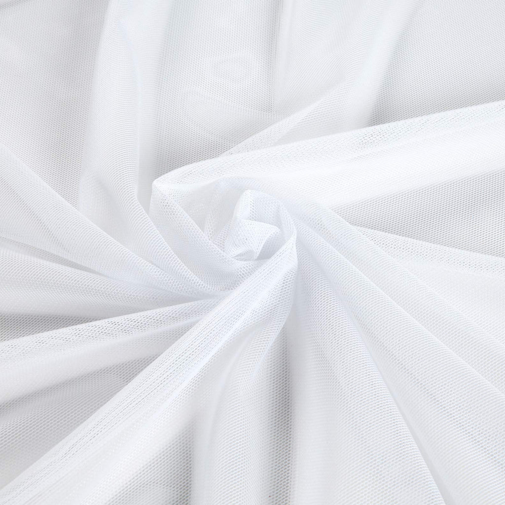 Power Stretch Mesh White, Fabric by the Yard