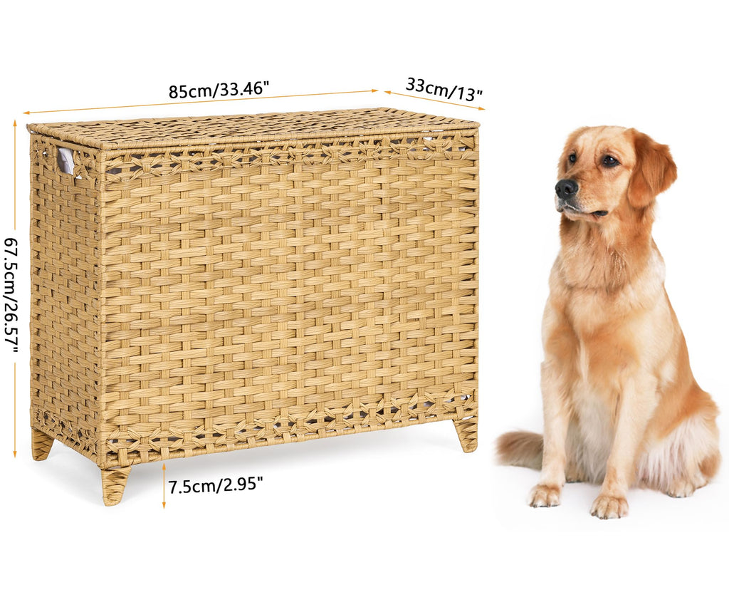 Laundry Hamper with 4 Removable Liner Bags, 176L Laundry Sorter with Lid