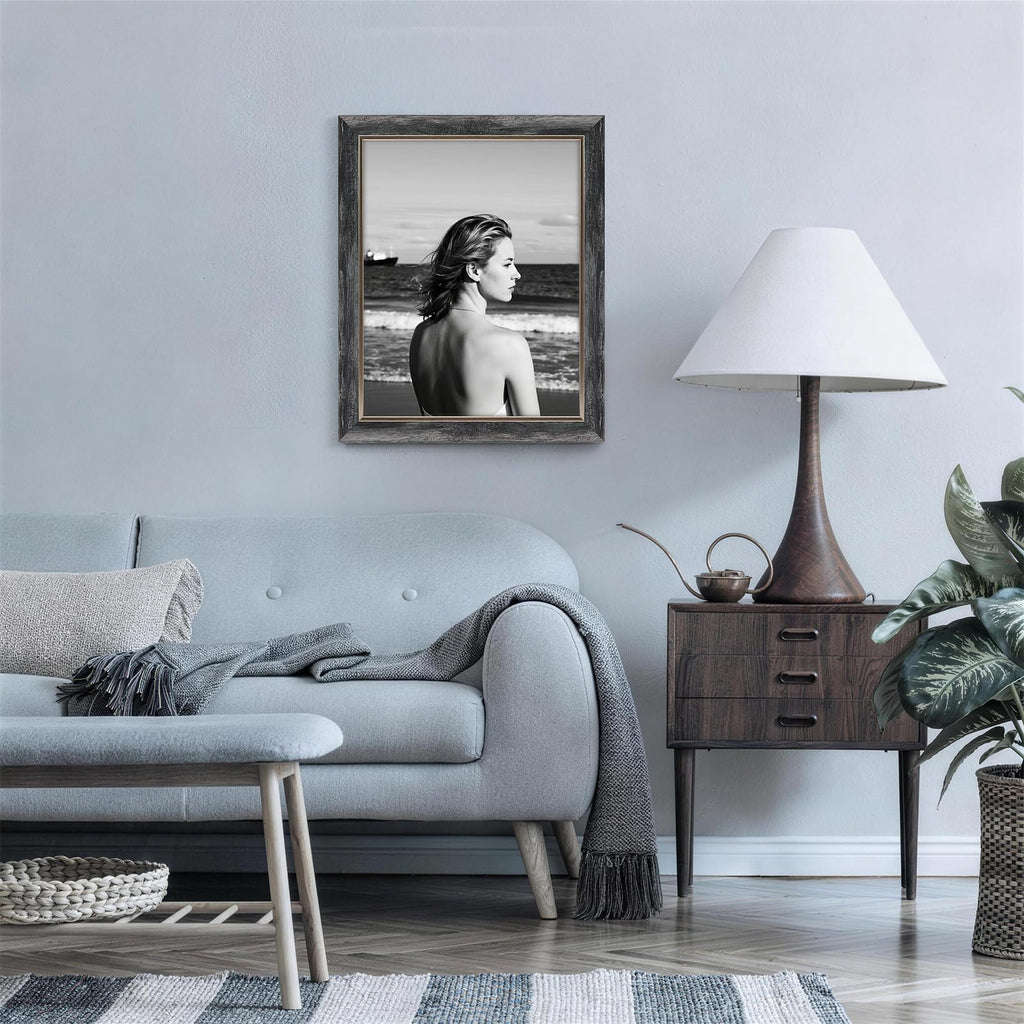 11x14 Picture Frames Set of 4, Rustic Retro Photo Frame(Multicolor)