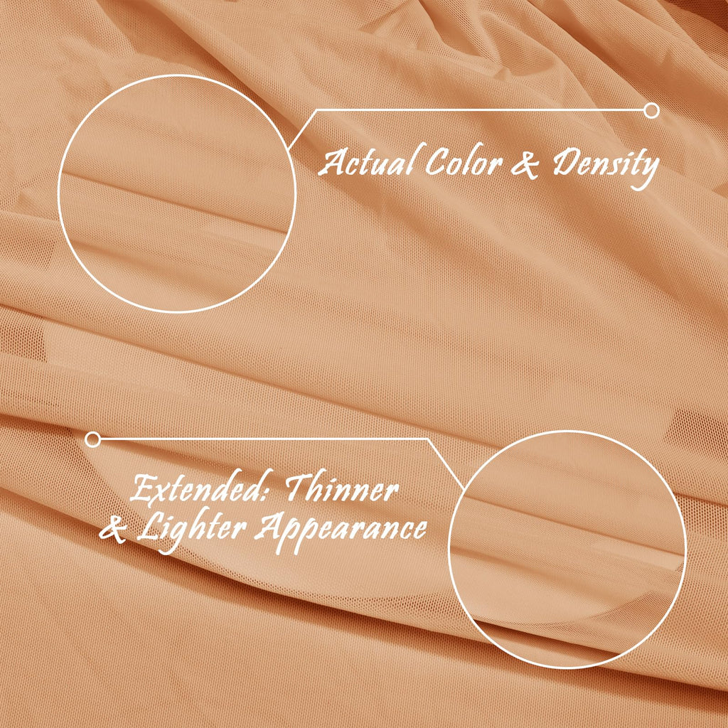 Nude Pink Mesh Fabric by The Yard 4-Way Stretch, 60 Wide (1 Yard)