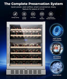 Wine Fridge Beverage Refrigerator - 24” Dual Zone 41 - 64°F/41-64°F Wine Cooler 