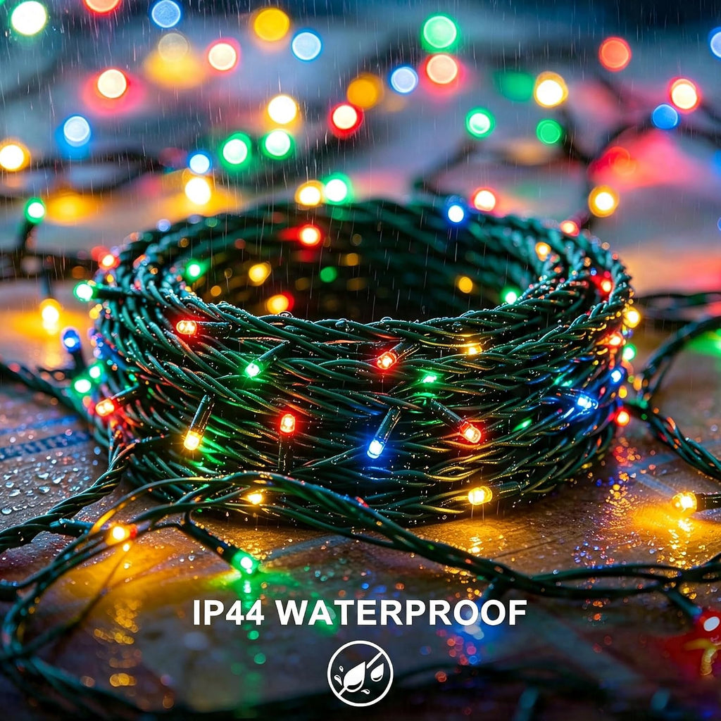 Christmas Light 1000 LEDs 336ft Green Cable Wire Fairy String Tree Twinkle Lights Plug in 12 Modes for Christmas