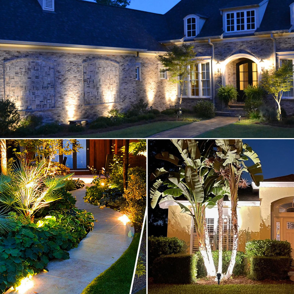 Low Voltage Landscape Lighting, 8 Pack Outdoor Spot Lights with Transformers, 12V Warm White Landscape Spotlights