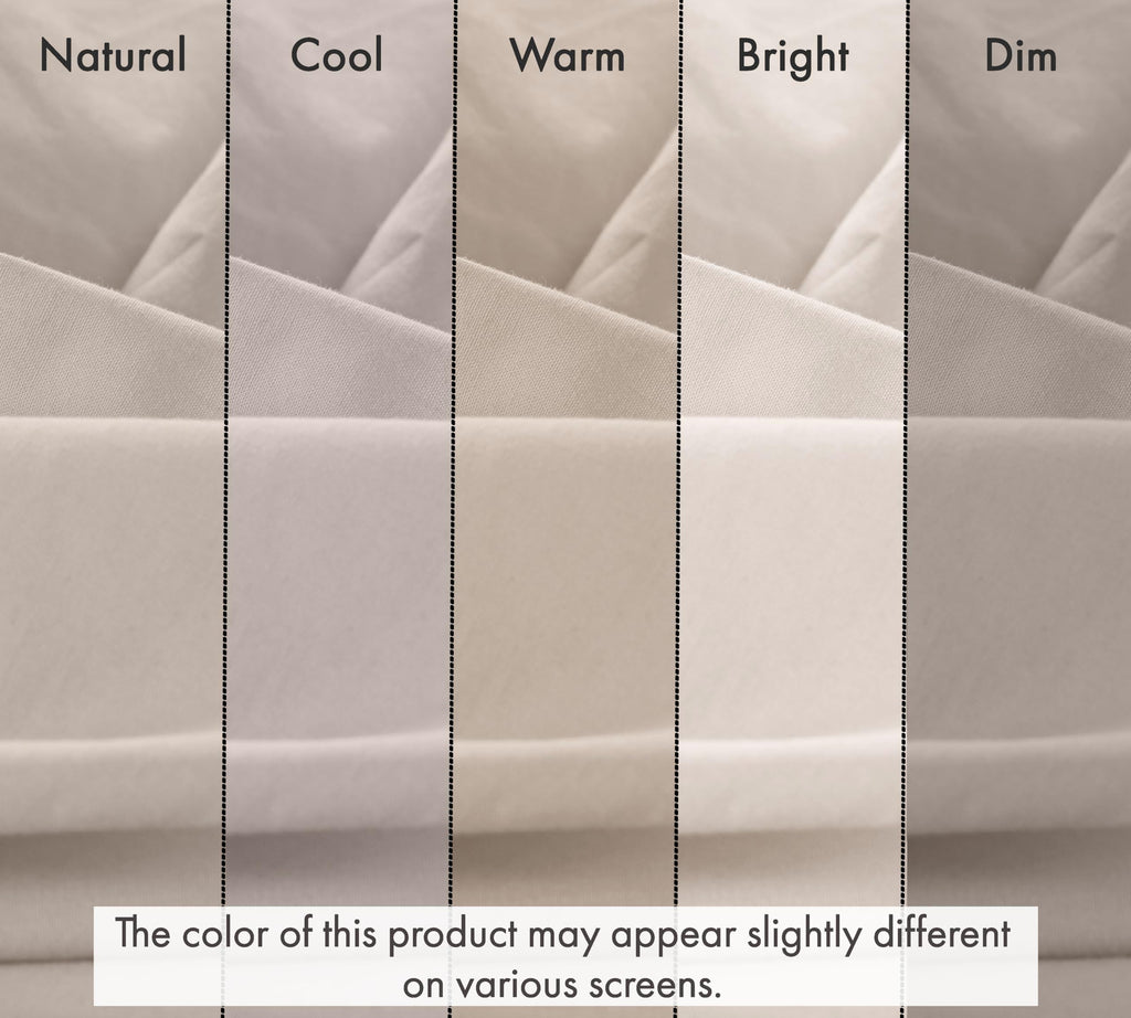 100% Cotton Sheets, Percale Weave Set, Linen