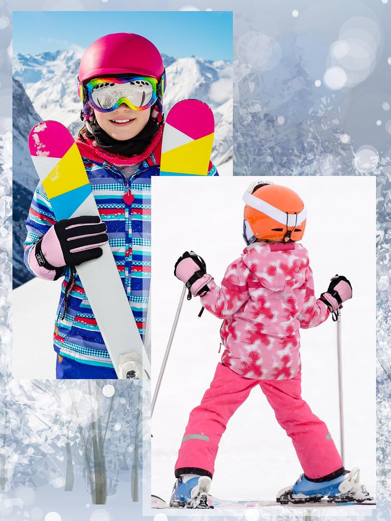 Kids Waterproof Winter Snow Ski Gloves