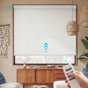 Motorized Blinds with Remote, 100% Blackout Electric Roller Shades