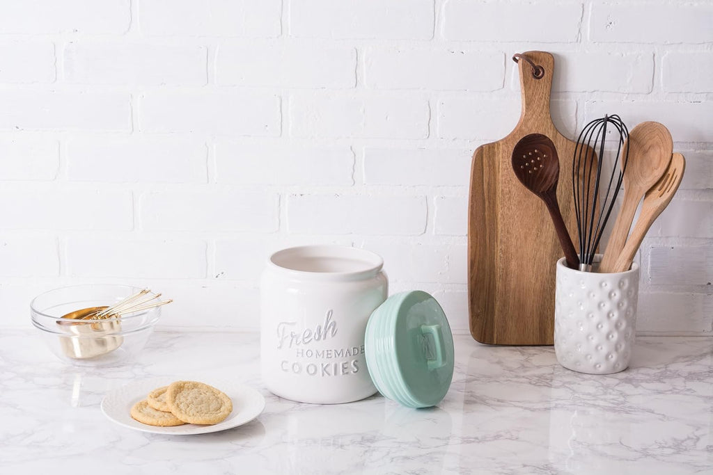 Kitchen Accessories Collection Ceramics, Cookie Jar, Aqua