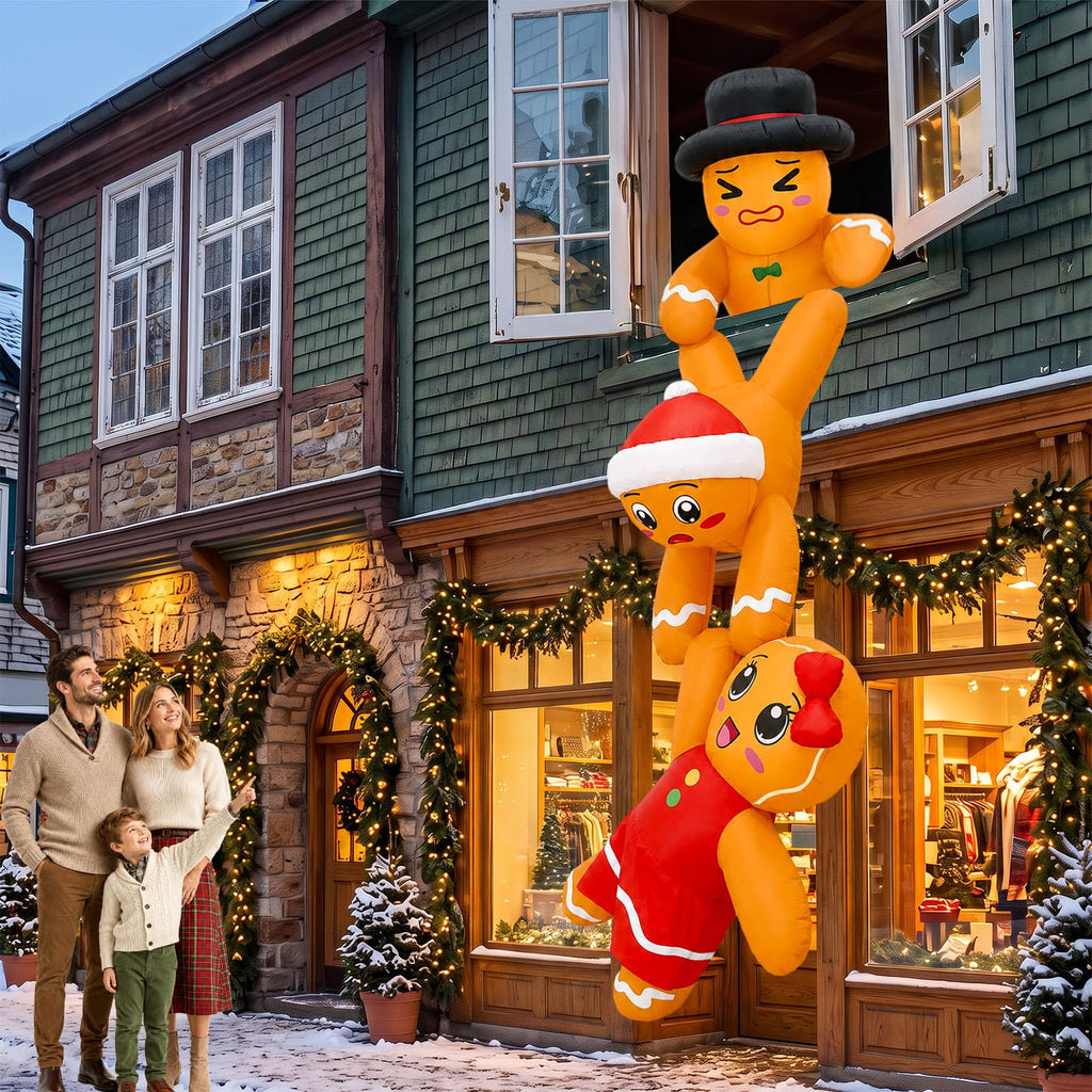 12 FT Giant Gingerbread Inflatable Christmas Decorations Outdoor